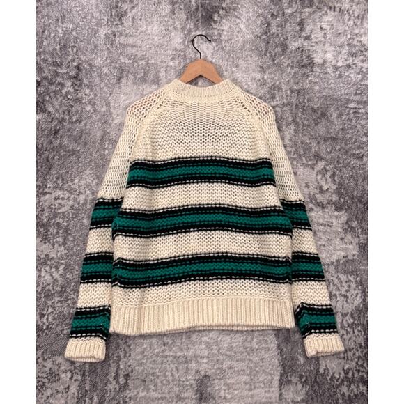 Maje Sweater 1 / Small Womens Mohair Chunky Knit Stripe Oversized Relax Pullover - Picture 3 of 8